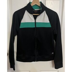 Champion Track Jacket Womens S Retro Colorblock Full‎ Zip Raglan Athletic